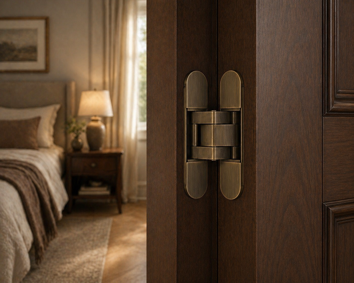 Mayfair Octagon Brass Door Handle Lock Set | Privacy Lever Handle